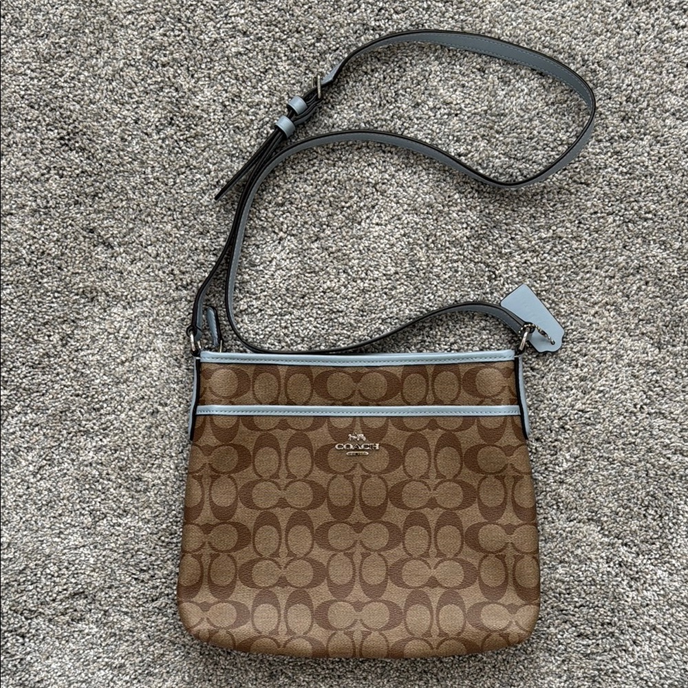 Coach Brown and Gray Crossbody Bag